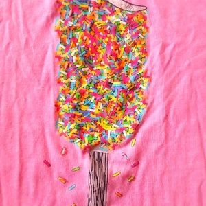 Jessica Simpson Girls XL ice cream tank pink